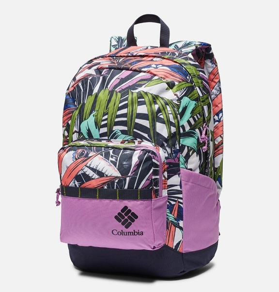 Columbia Zigzag 22L Backpacks White Pink For Boys NZ3642 New Zealand